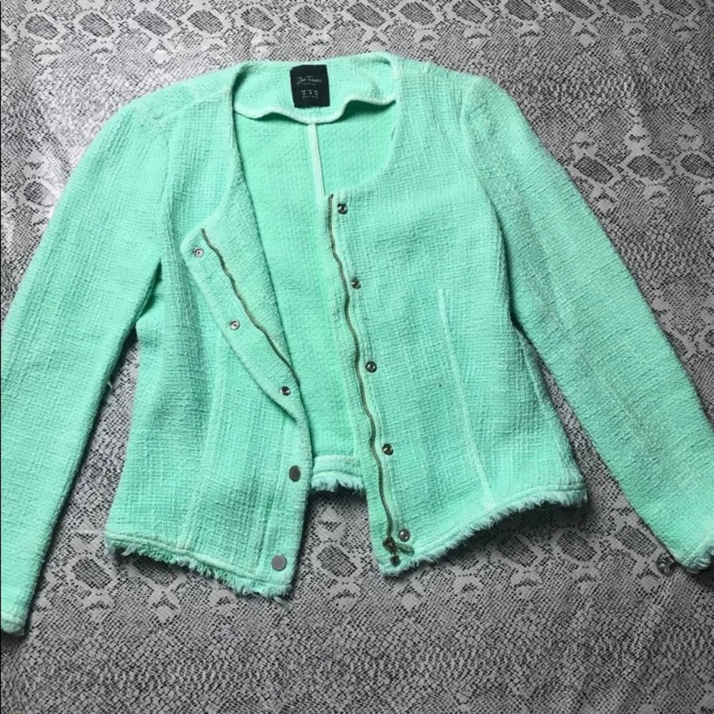 Zara pale green tweed jacket